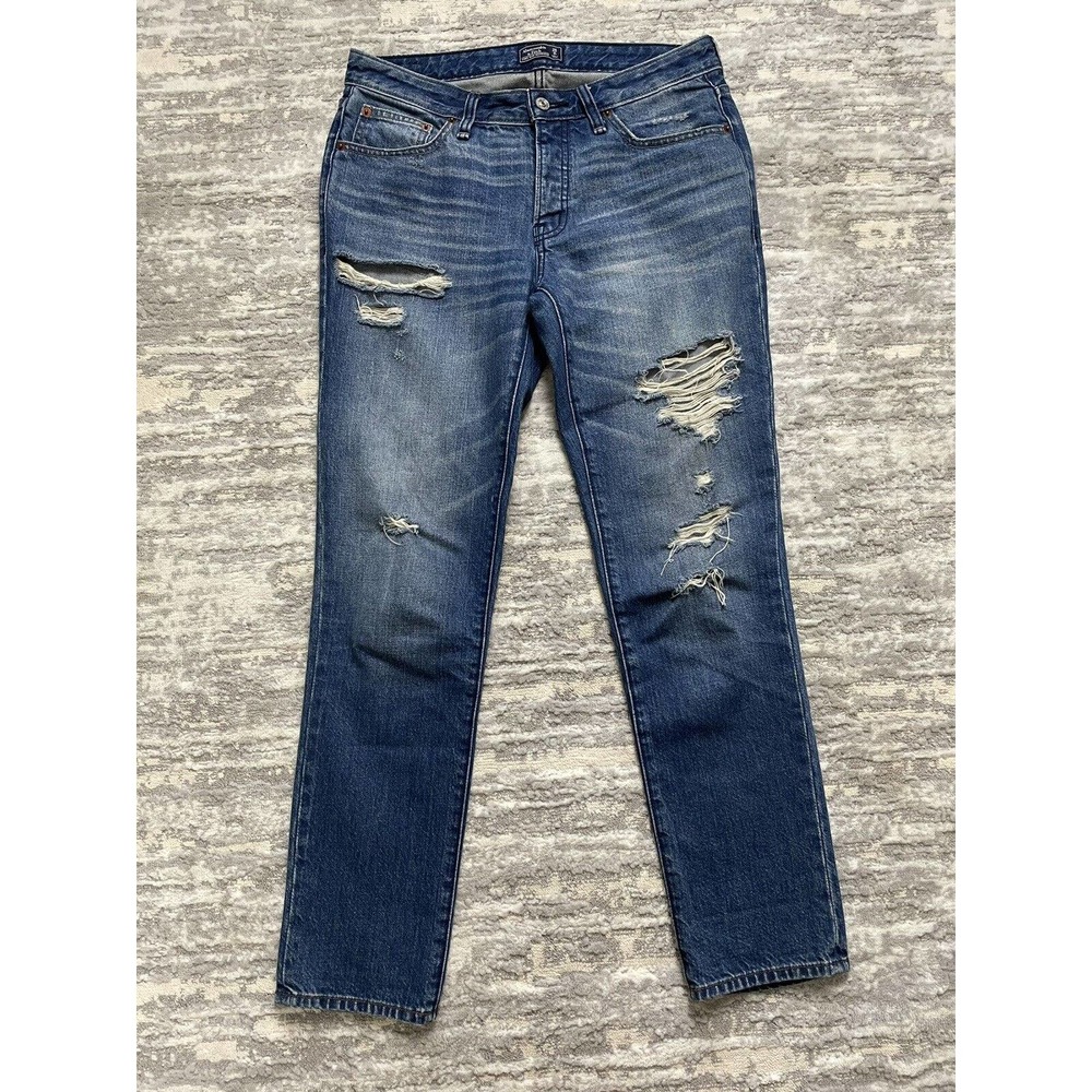 Abercrombie & Fitch Ames Low Rise Slim Boyfriend Distressed Jeans Size 25